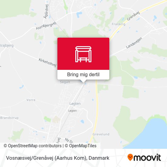 Vosnæsvej / Grenåvej (Aarhus Kom) kort