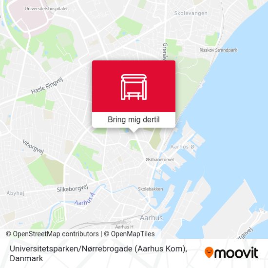 Universitetsparken / Nørrebrogade (Aarhus Kom) kort