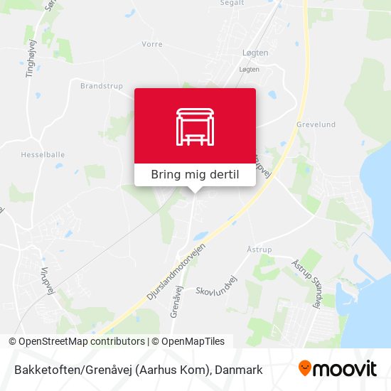 Bakketoften / Grenåvej (Aarhus Kom) kort