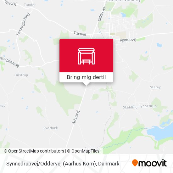 Synnedrupvej / Oddervej (Aarhus Kom) kort