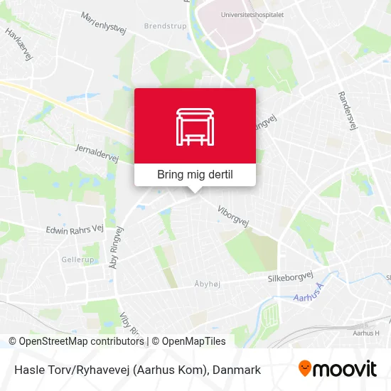 Hasle Torv / Ryhavevej (Aarhus Kom) kort