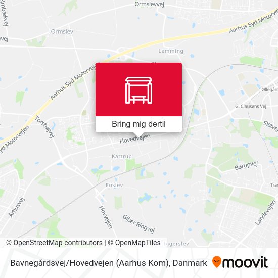 Bavnegårdsvej / Hovedvejen (Aarhus Kom) kort
