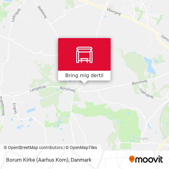 Borum Kirke (Aarhus Kom) kort