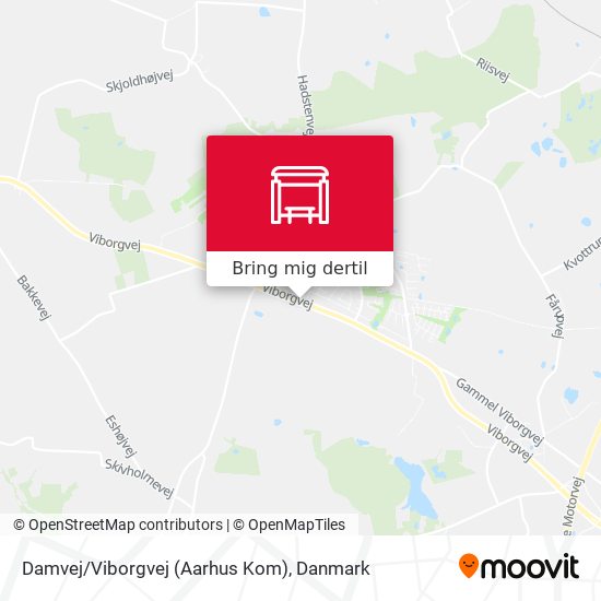 Damvej/Viborgvej (Aarhus Kom) kort