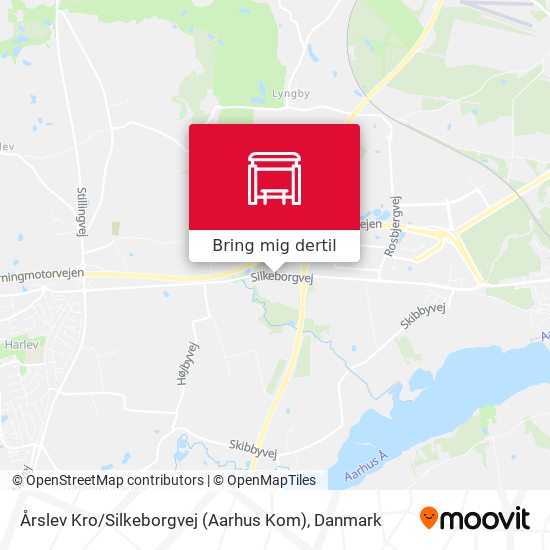 Årslev Kro / Silkeborgvej (Aarhus Kom) kort