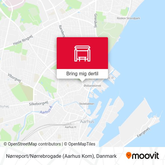 Nørreport / Nørrebrogade (Aarhus Kom) kort