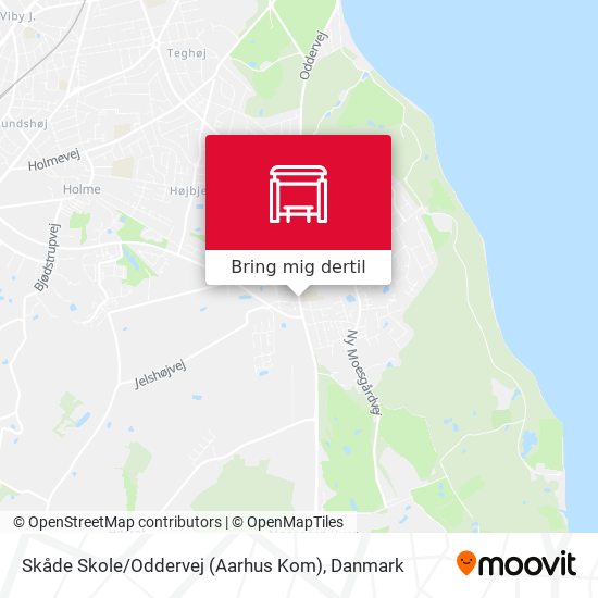 Skåde Skole / Oddervej (Aarhus Kom) kort