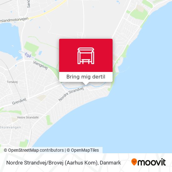Nordre Strandvej / Brovej (Aarhus Kom) kort