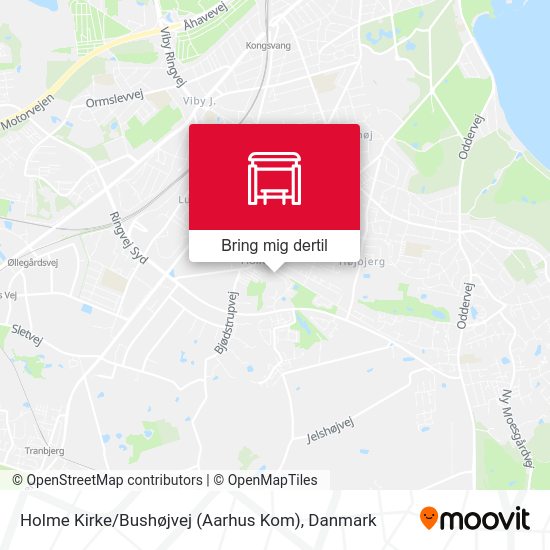 Holme Kirke / Bushøjvej (Aarhus Kom) kort