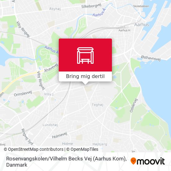 Rosenvangskolen / Vilhelm Becks Vej (Aarhus Kom) kort