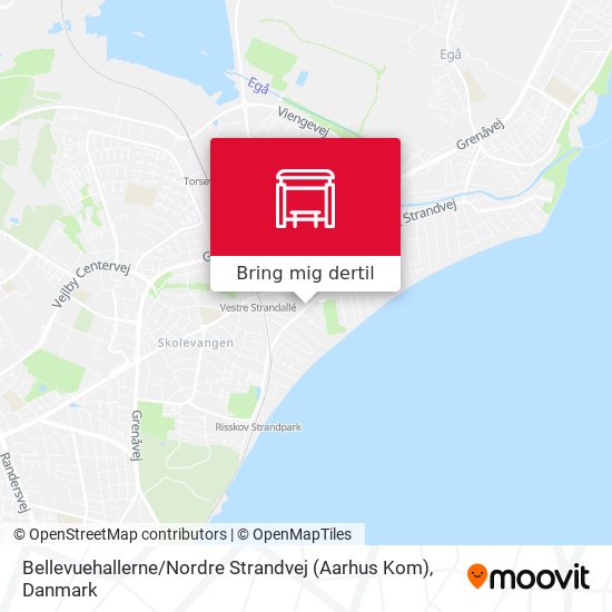 Bellevuehallerne / Nordre Strandvej (Aarhus Kom) kort
