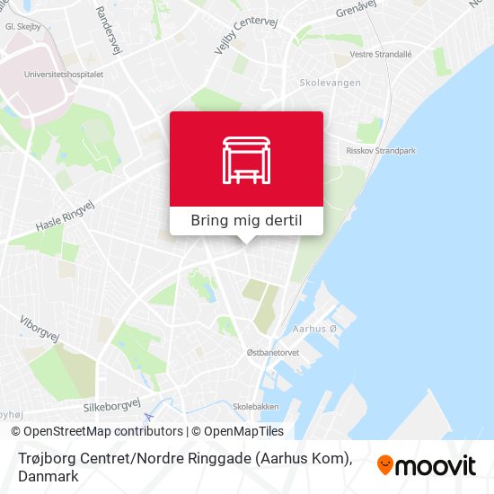 Trøjborg Centret / Nordre Ringgade (Aarhus Kom) kort