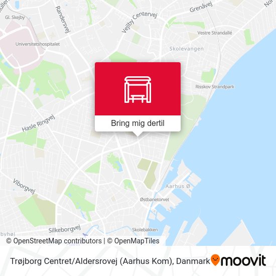 Trøjborg Centret / Aldersrovej (Aarhus Kom) kort