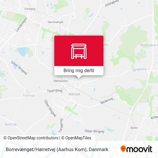 Borrevænget / Hørretvej (Aarhus Kom) kort