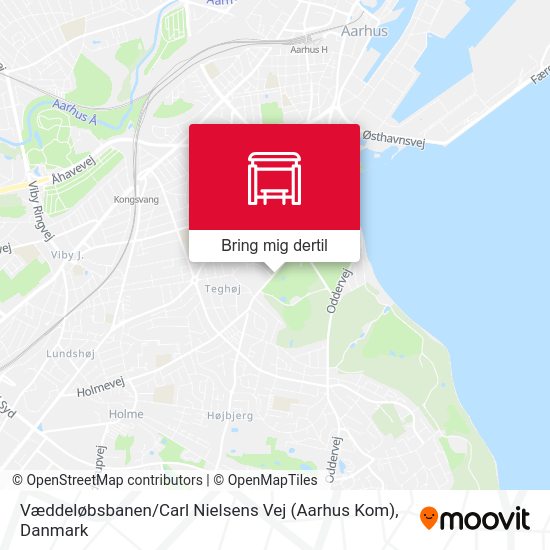 Væddeløbsbanen / Carl Nielsens Vej (Aarhus Kom) kort