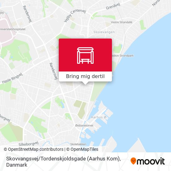 Skovvangsvej / Tordenskjoldsgade (Aarhus Kom) kort