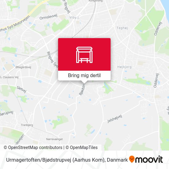 Urmagertoften / Bjødstrupvej (Aarhus Kom) kort