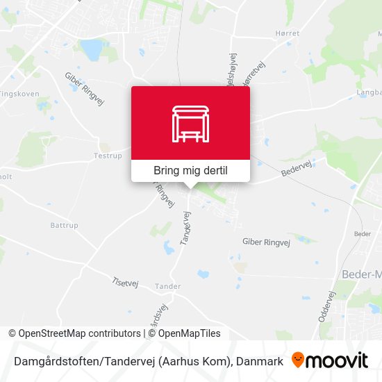 Damgårdstoften / Tandervej (Aarhus Kom) kort