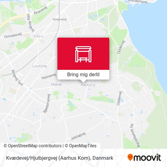 Kvædevej / Hjulbjergvej (Aarhus Kom) kort