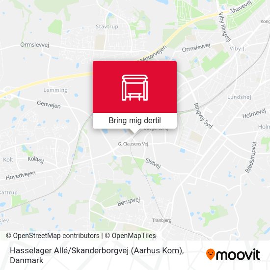 Hasselager Allé / Skanderborgvej (Aarhus Kom) kort