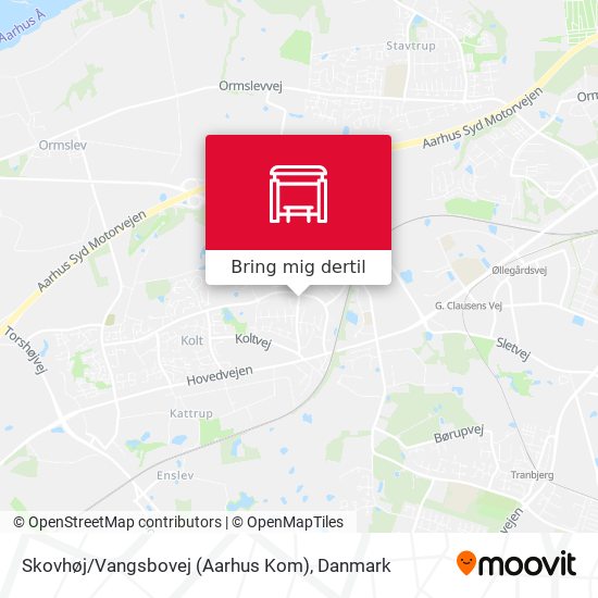 Skovhøj / Vangsbovej (Aarhus Kom) kort