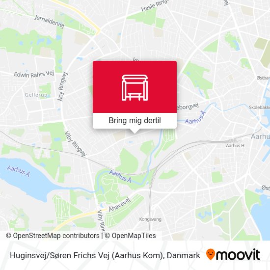 Huginsvej / Søren Frichs Vej (Aarhus Kom) kort