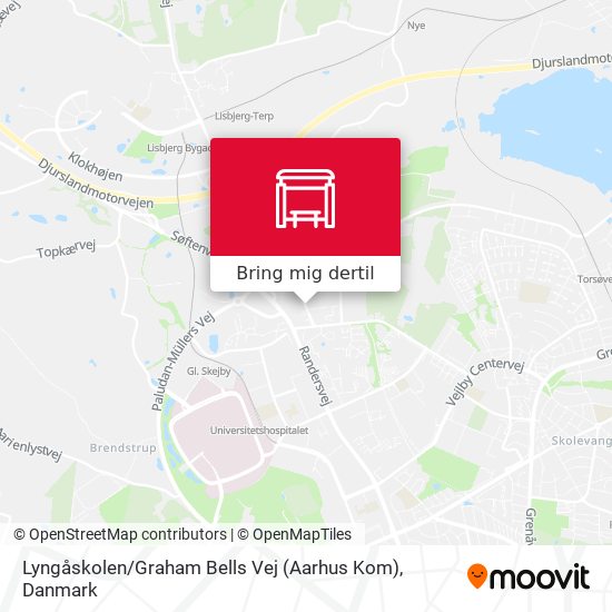 Lyngåskolen / Graham Bells Vej (Aarhus Kom) kort