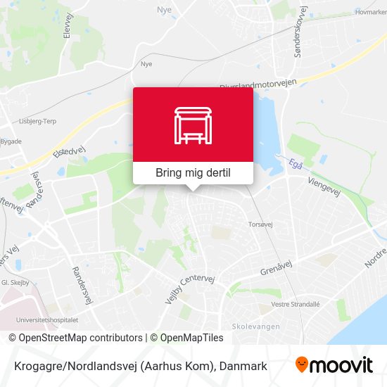 Krogagre / Nordlandsvej (Aarhus Kom) kort