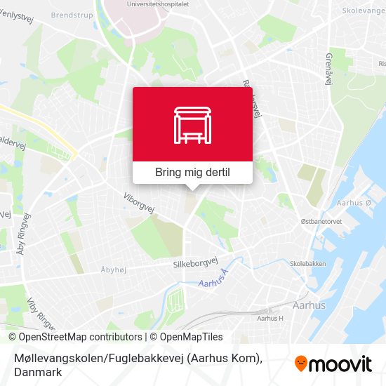 Møllevangskolen / Fuglebakkevej (Aarhus Kom) kort