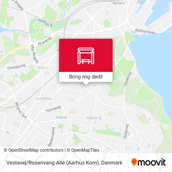 Vestavej / Rosenvang Allé (Aarhus Kom) kort