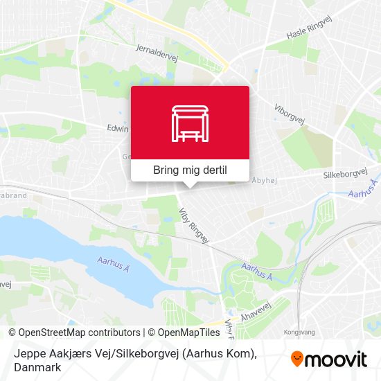 Jeppe Aakjærs Vej / Silkeborgvej (Aarhus Kom) kort