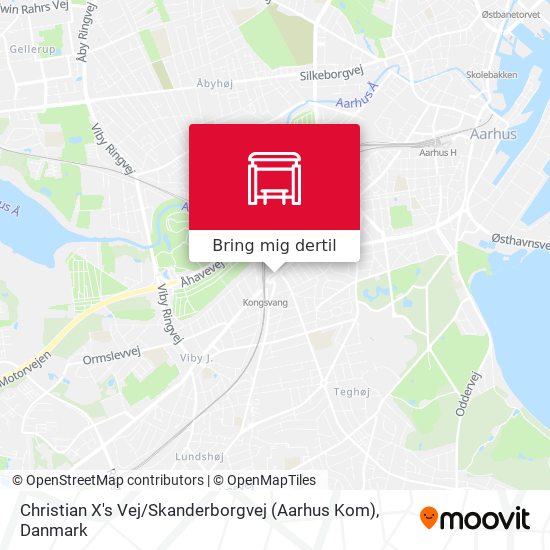 Christian X's Vej / Skanderborgvej (Aarhus Kom) kort