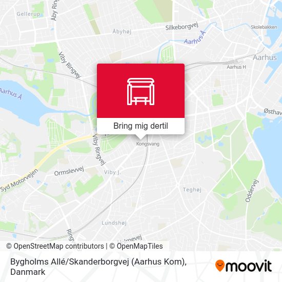 Bygholms Allé / Skanderborgvej (Aarhus Kom) kort