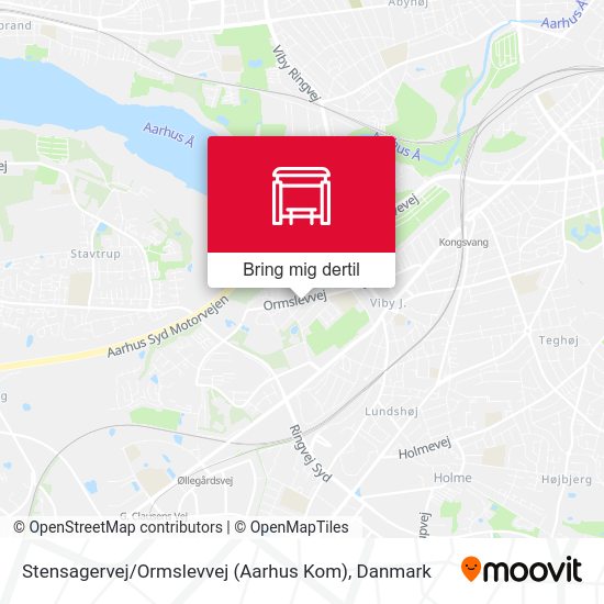 Stensagervej / Ormslevvej (Aarhus Kom) kort