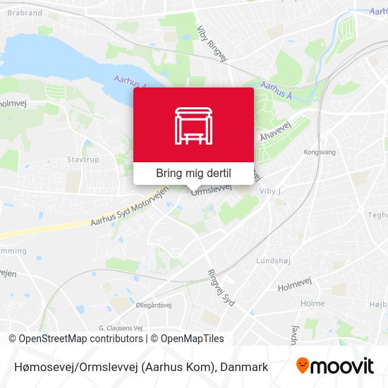 Hømosevej / Ormslevvej (Aarhus Kom) kort