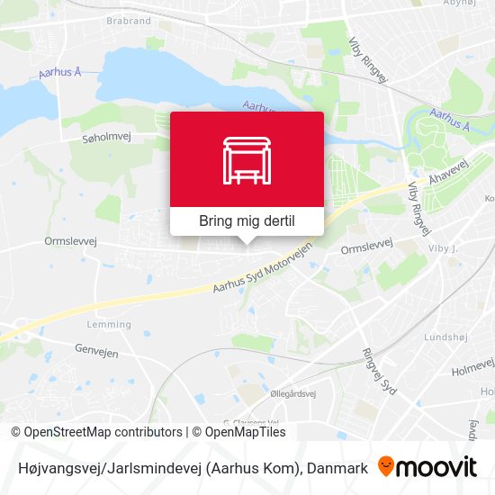 Højvangsvej / Jarlsmindevej (Aarhus Kom) kort