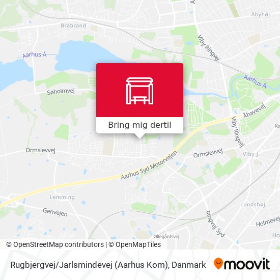 Rugbjergvej / Jarlsmindevej (Aarhus Kom) kort