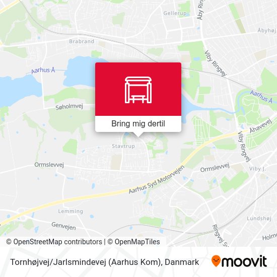 Tornhøjvej / Jarlsmindevej (Aarhus Kom) kort