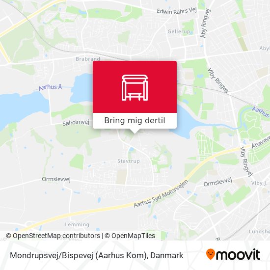 Mondrupsvej / Bispevej (Aarhus Kom) kort