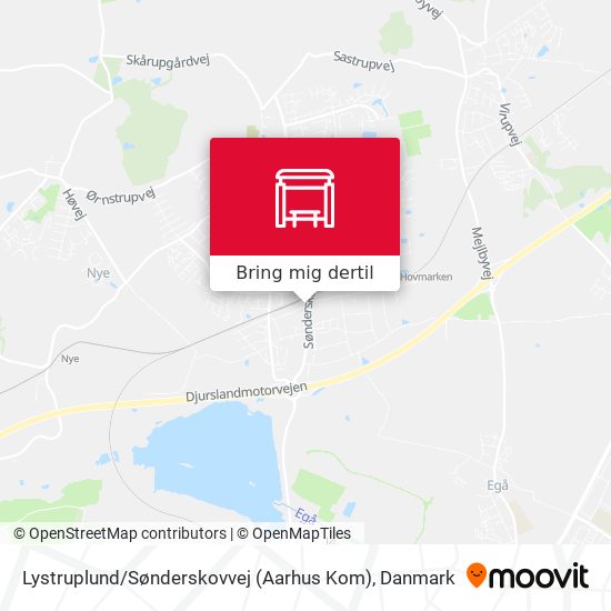 Lystruplund / Sønderskovvej (Aarhus Kom) kort