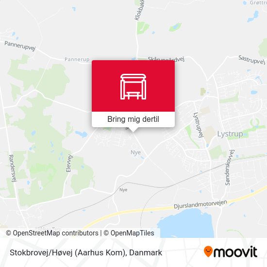 Stokbrovej/Høvej (Aarhus Kom) kort