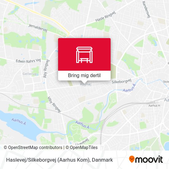Haslevej / Silkeborgvej (Aarhus Kom) kort