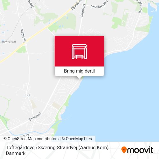 Toftegårdsvej / Skæring Strandvej (Aarhus Kom) kort