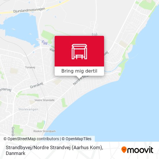 Strandbyvej / Nordre Strandvej (Aarhus Kom) kort