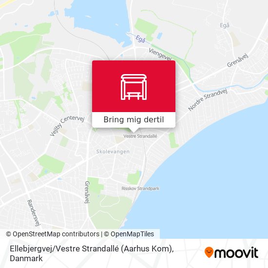 Ellebjergvej / Vestre Strandallé (Aarhus Kom) kort