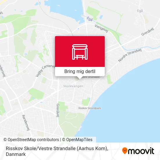 Risskov Skole / Vestre Strandalle (Aarhus Kom) kort