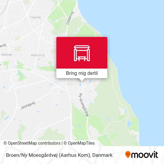 Broen / Ny Moesgårdvej (Aarhus Kom) kort