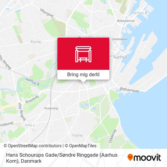 Hans Schourups Gade / Søndre Ringgade (Aarhus Kom) kort