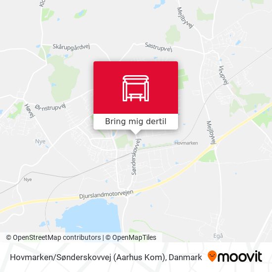 Hovmarken / Sønderskovvej (Aarhus Kom) kort