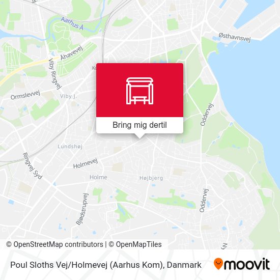 Poul Sloths Vej / Holmevej (Aarhus Kom) kort